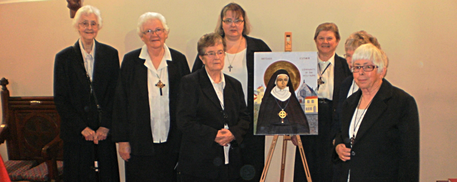 Sisters of the Community of the Holy Name with the icon of their foundress, Mother Esther